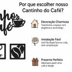 Kit 4 Apliques Cantinho do Café MDF - Preto