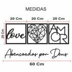 Kit 6 Placas Decorativas + 2 Letreiros Cantinho do Café e Abençoados + Porta Chaves MDF Preto Kit 6 Placas Decorativas + 2 Letreiros Cantinho do Café e Abençoados + Porta Chaves MDF Preto