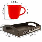 KIT 6 XICARAS ACRILICA 85ML ''VERMELHO'' COM BANDEJA  CANTINHO DO CAFE  KIT 6 XICARAS ACRILICA 85ML ''VERMELHO'' COM BANDEJA  CANTINHO DO CAFE