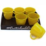 Kit 6 Xícaras Acrílica 