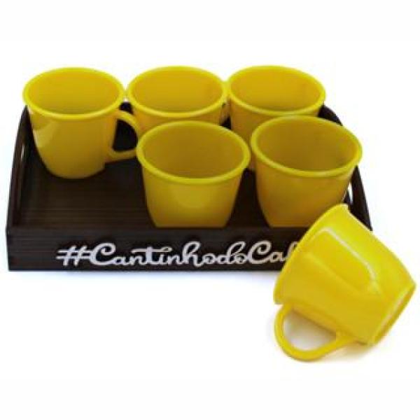 Kit 6 Xícaras Acrílica 