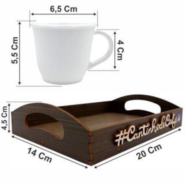 Kit 6 Xícaras Acrílica 