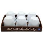 Kit 6 Xícaras Acrílica 