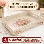 Kit Bandeja Reta Retangular Lisa 40x30x5cm 5 Peças