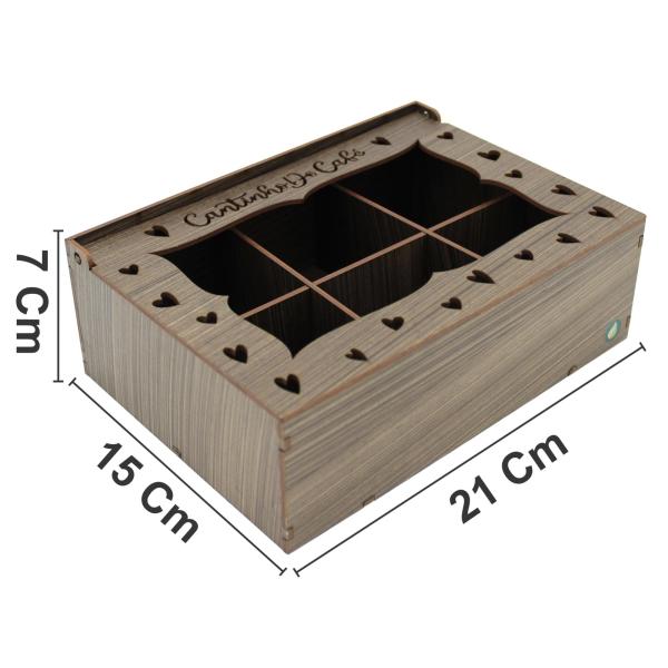 Kit Cantinho Café Completo: 6 Xícaras   Acrílico 85ml + Caixa MDF  Kit Cantinho Café Completo: 6 Xícaras   Acrílico 85ml + Caixa MDF