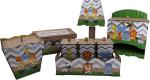 Kit Bebê 08 Peças Decoração Safari Mdf