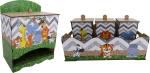 Kit Bebê 08 Peças Decoração Safari Mdf