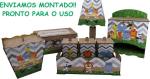 Kit Bebê 08 Peças Decoração Safari Mdf