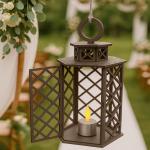 Lamparina M Nogueira MDF para Casamento – Decoração Charmosa e Elegante para Festas Lamparina M Nogueira MDF para Casamento – Decoração Charmosa e Elegante para Festas