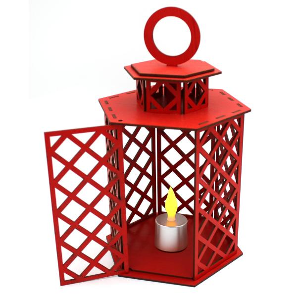 Lamparina G Vermelha MDF para Casamento – Decoração Charmosa e Elegante para Festas Lamparina G Vermelha MDF para Casamento – Decoração Charmosa e Elegante para Festas