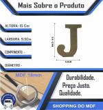Letra J Individual de Mesa Mdf 15 cm