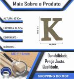 Letra K Individual de Mesa Mdf 15 cm