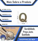 Letra Q Individual de Mesa Mdf 15 cm