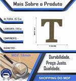 Letra T Individual de Mesa Mdf 15 cm