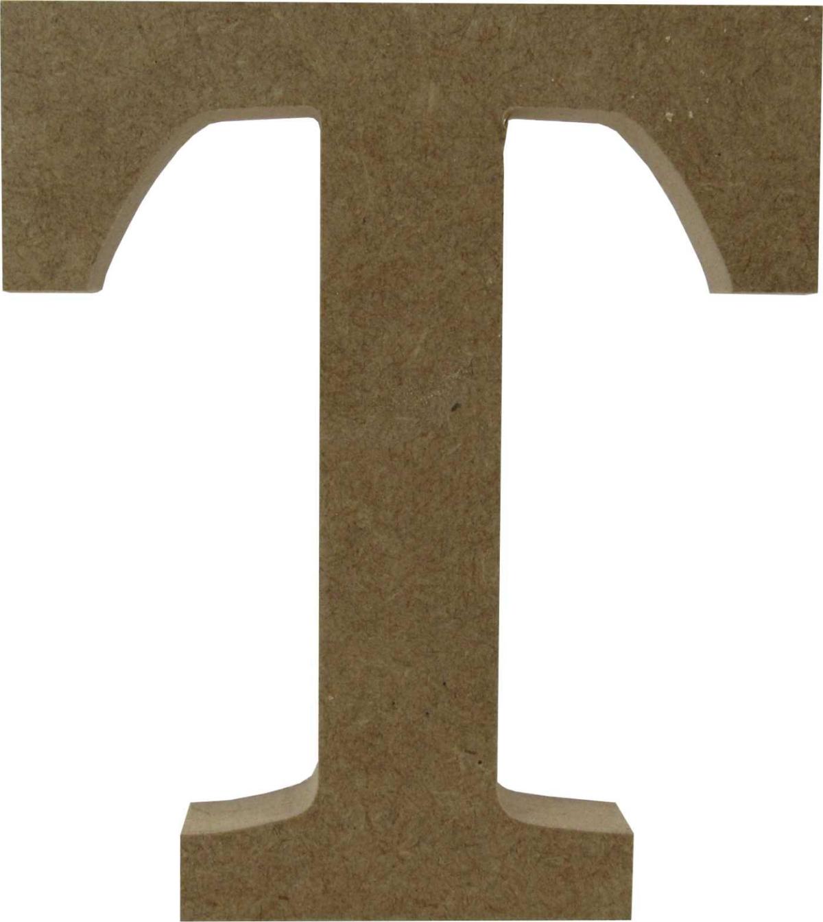 Letra T Individual de Mesa Mdf 15 cm