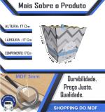 Lixeira Decoração Nuvem Azul Mdf
