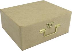 Maleta alça metal grande 30x25x11cm mdf crú