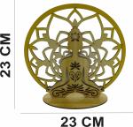 Mandala Buda c/ Base Ad. Amarelo