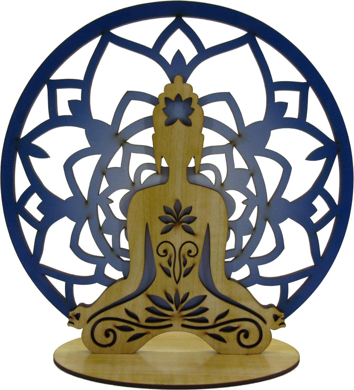Mandala Buda c/ Base Ad. Azul