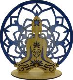 Mandala Buda c/ Base Ad. Azul
