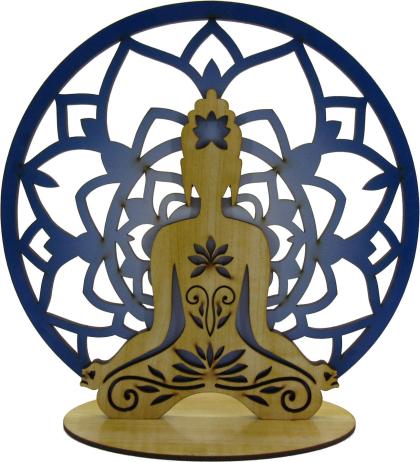 Mandala Buda c/ Base Ad. Azul