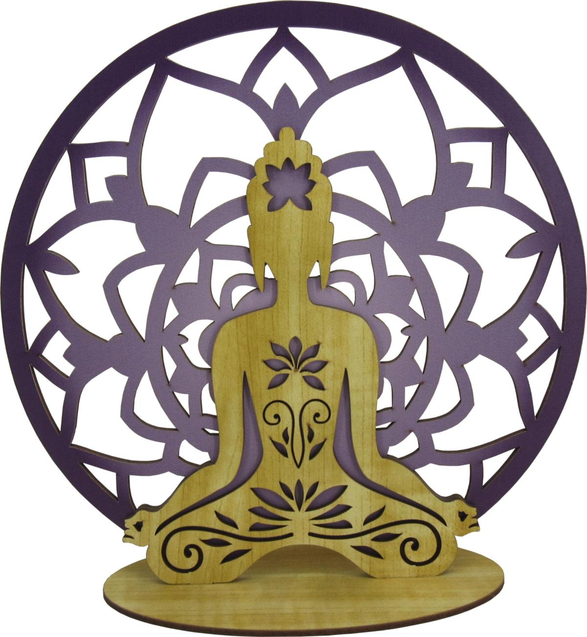 Mandala Buda c/ Base Ad. Lilás