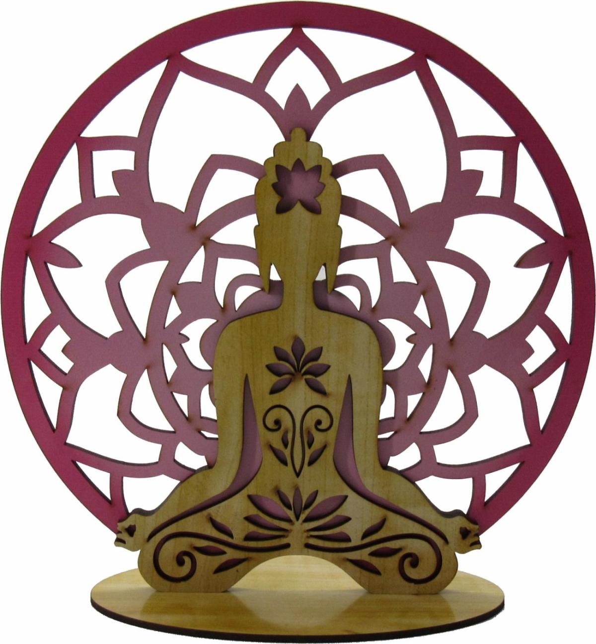 Mandala Buda c/ Base Ad. Rosa