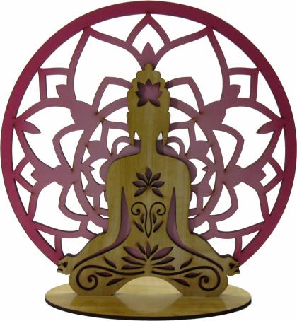 Mandala Buda c/ Base Ad. Rosa