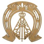 MANDALA FERRADURA NOSSA SENHORA 3MM 44CM MDF Crú