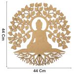 MANDALA LASER BUDA ARVORE RAIZ  3MM 44CM MDF Crú