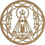 MANDALA LASER NOSSA SENHORA 3MM 44CM MDF Crú
