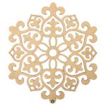 MANDALA LASER FLOR MEIO 3MM 44CM MDF Crú