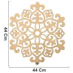 MANDALA LASER FLOR MEIO 3MM 44CM MDF Crú
