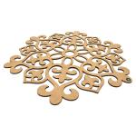 MANDALA LASER FLOR MEIO 3MM 44CM MDF Crú