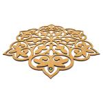 MANDALA LASER PROVENÇAL 1 3MM 44CM MDF Crú