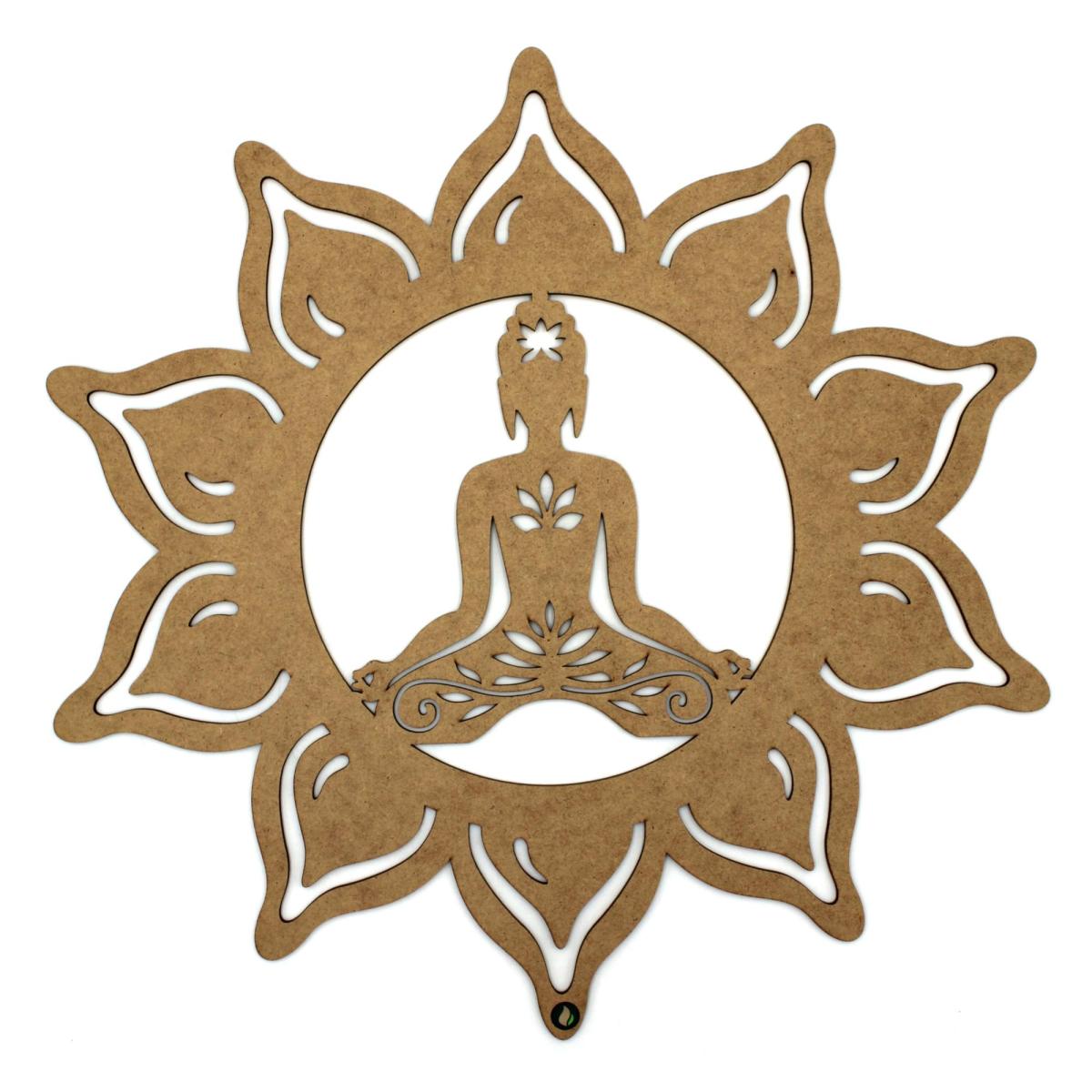 MANDALA LASER SAO BENTO 3MM 44CM MDF Crú