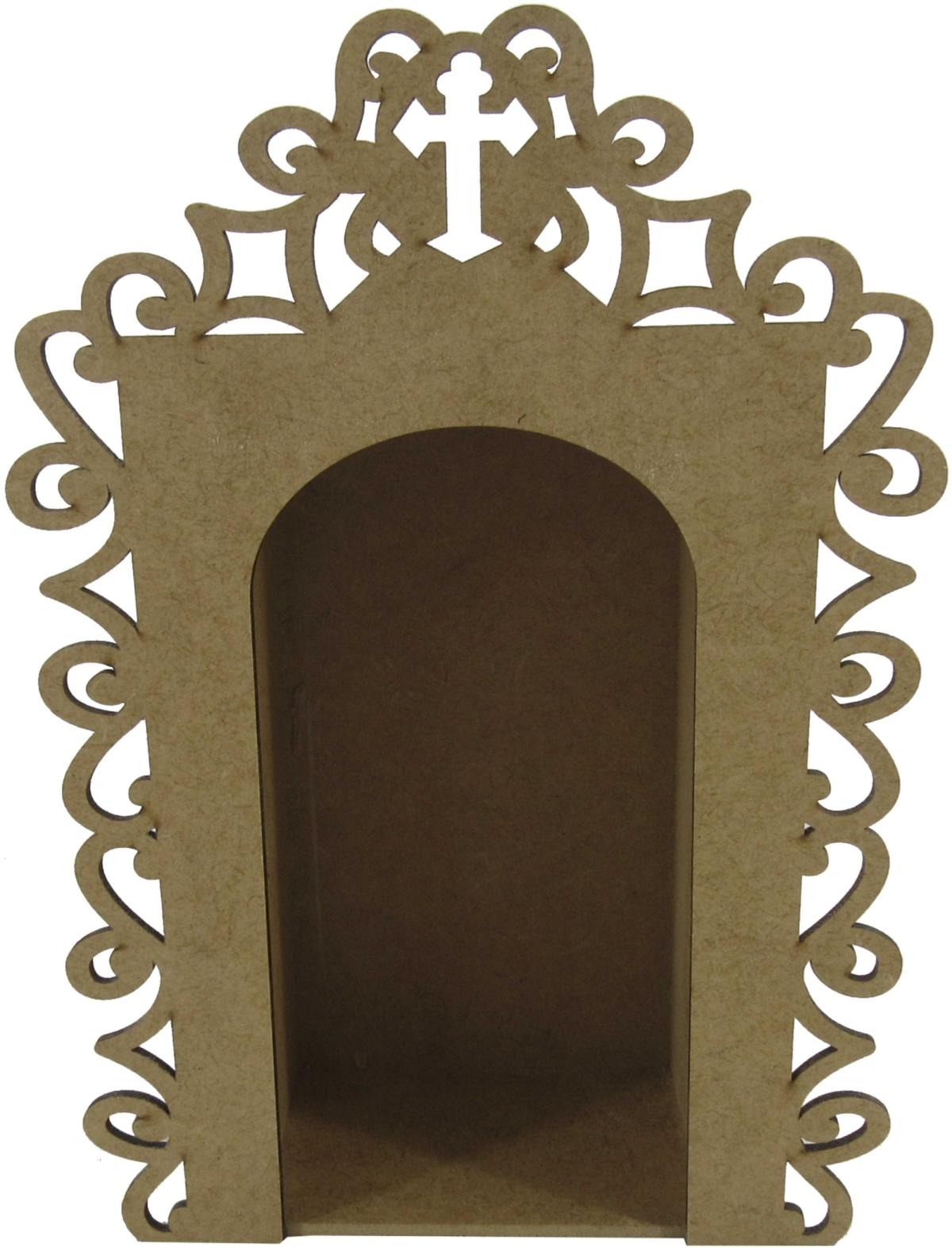 ORATORIO ARABESCO M 14X6X20CM MDF Crú