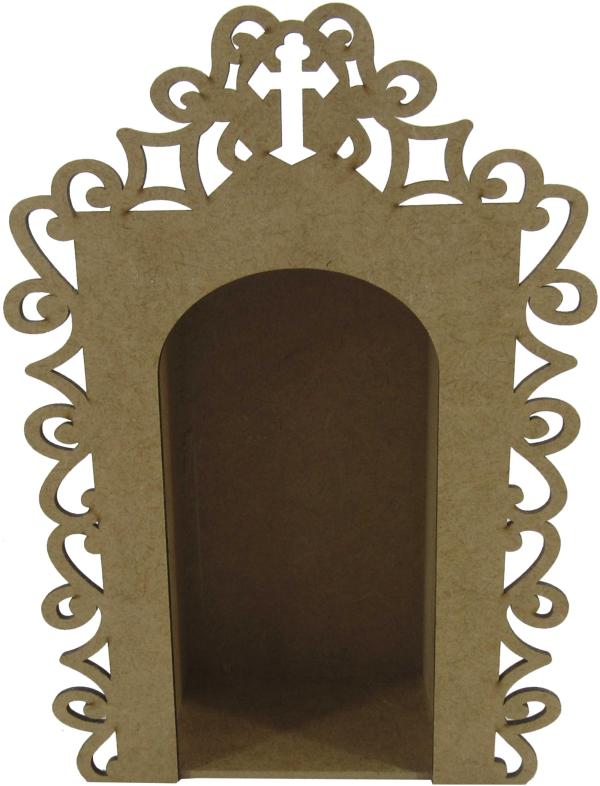 ORATORIO ARABESCO P 10X5X15CM MDF Crú