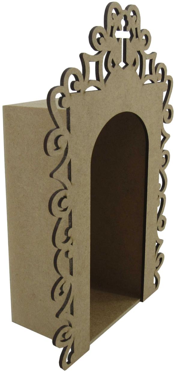 ORATORIO ARABESCO P 10X5X15CM MDF Crú