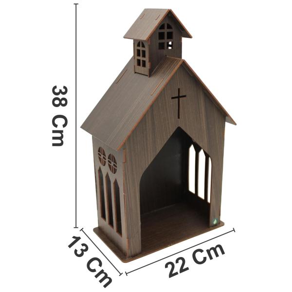 ORATORIO CAPELA LASER G PINTADO 21X12X38CM