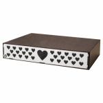Organizador 1 Gaveta decorado Cor Nogueira e Branco Folha Sulfite A4  Gaveteiro MDF Papel A4