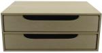 Organizador C/ 02 Gavetas 33,5x23,5x14cm Mdf Crú
