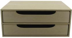 Organizador c/ 02 gavetas 33,5x23,5x14cm mdf crú