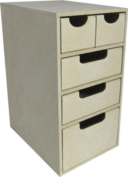 Organizador c/05 Gavetas 17x24x32cm Mdf Crú