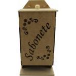 Organizador Porta Sabonete Modelo Flores Mdf Crú