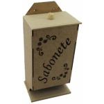 Organizador Porta Sabonete Modelo Flores Mdf Crú