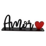 Palavra de Mesa Com Base Amor MDF