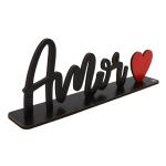 Palavra de Mesa Com Base Amor MDF