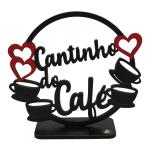 Palavra de Mesa Com Base Cantinho Do Café Mini   MDF