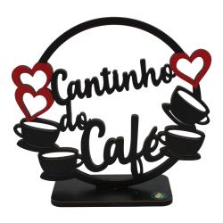 Palavra de mesa com base cantinho do café mini   mdf